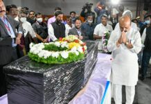 CM receives Naveen’s mortal remains at KIA